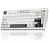 Solakaka A75 3-Mode RGB Mechanical Keyboard,White-Gray