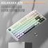Solakaka A75 3-Mode RGB Mechanical Keyboard,White-Gray