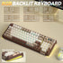 Solakaka A99PRO 3‑Mode RGB Mechanical Keyboard, Milk-Coffee-Brown