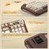 Solakaka A99PRO 3‑Mode RGB Mechanical Keyboard, Milk-Coffee-Brown