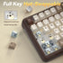 Solakaka A99PRO 3‑Mode RGB Mechanical Keyboard, Milk-Coffee-Brown