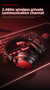 AWEI AT36 Tri‑Mode Wireless Gaming Headset, Low‑Latency 2.4G Bluetooth，black