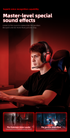 AWEI AT36 Tri‑Mode Wireless Gaming Headset, Low‑Latency 2.4G Bluetooth，red