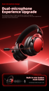 AWEI AT36 Tri‑Mode Wireless Gaming Headset, Low‑Latency 2.4G Bluetooth，red