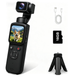 AT-M105 Pocket Gimbal Vlog Camera, 4K HD Handheld Video Camera，black，16GB