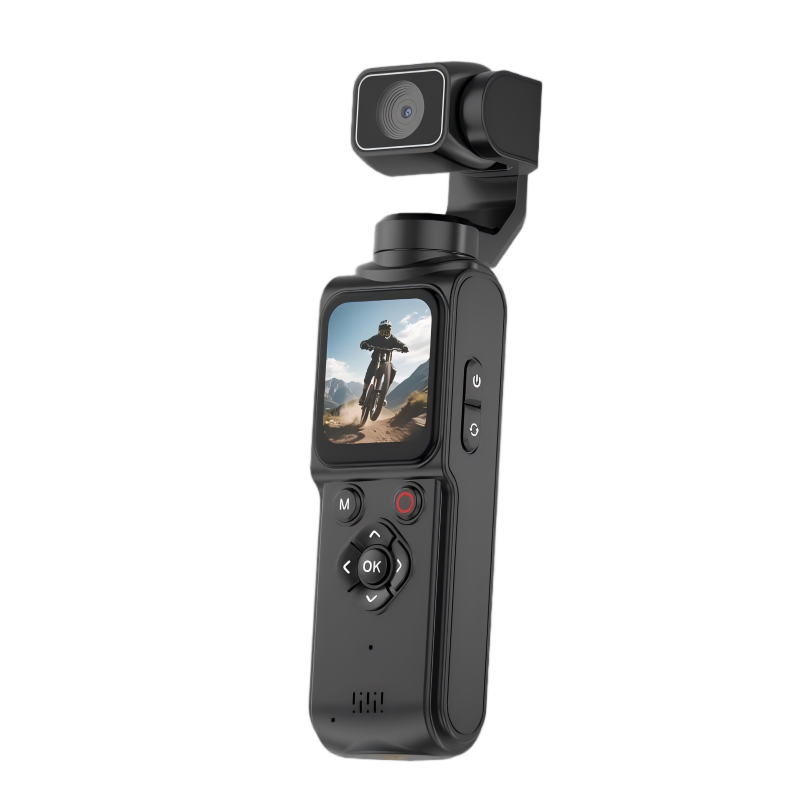 AT-M105 Pocket Gimbal Vlog Camera, 4K HD Handheld Video Camera，black，32GB