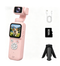 AT-M105 Pocket Gimbal Vlog Camera, 4K HD Handheld Video Camera，pink，16GB