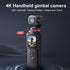 AT-M105 Pocket Gimbal Vlog Camera, 4K HD Handheld Video Camera，pink，16GB