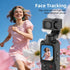 AT-M105 Pocket Gimbal Vlog Camera, 4K HD Handheld Video Camera，white，16GB