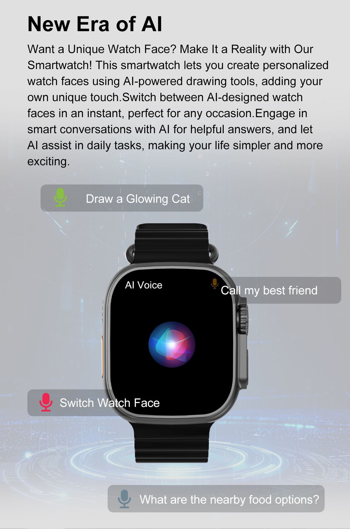 DT Ultra 4 Smart Watch, Full Touch Screen, Fitness Tracker, Black Strap