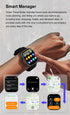 DT Ultra 4 Smart Watch, Full Touch Screen, Fitness Tracker, Black Strap