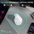 E9 3 Mode Vertical Ergonomic Mouse, white