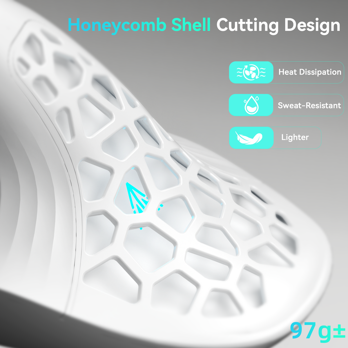 E9 3 Mode Vertical Ergonomic Mouse, white