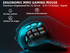 Solakaka E9PRO Tri‑Mode Vertical Ergonomic MMO Gaming Mouse, 10 Programmable Side Buttons, RGB Backlit Rechargeable Wireless Mouse,Black-Gray