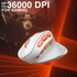 Solakaka E9PRO Tri‑Mode Vertical Ergonomic MMO Gaming Mouse, 10 Programmable Side Buttons, RGB Backlit Rechargeable Wireless Mouse,White-Orange