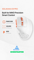 Solakaka E9PRO Tri‑Mode Vertical Ergonomic MMO Gaming Mouse, 10 Programmable Side Buttons, RGB Backlit Rechargeable Wireless Mouse,White-Orange