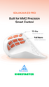 Solakaka E9PRO Tri‑Mode Vertical Ergonomic MMO Gaming Mouse, 10 Programmable Side Buttons, RGB Backlit Rechargeable Wireless Mouse,White-Orange