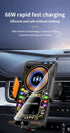 F1 Fast Wireless Car Charger Auto Sensor Phone Mount Holder，black