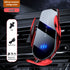 FJ22 Wireless Car Charger Mount, 66W Fast Charging, Infrared Clamp, Red