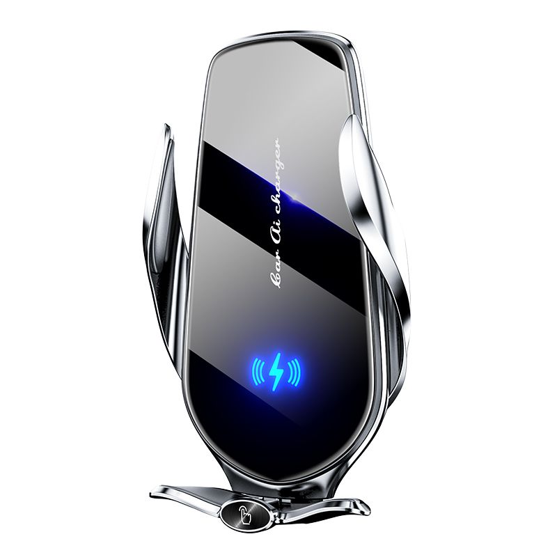 FJ22 Wireless Car Charger Mount, 66W Fast Charging, Infrared Clamp, Silver