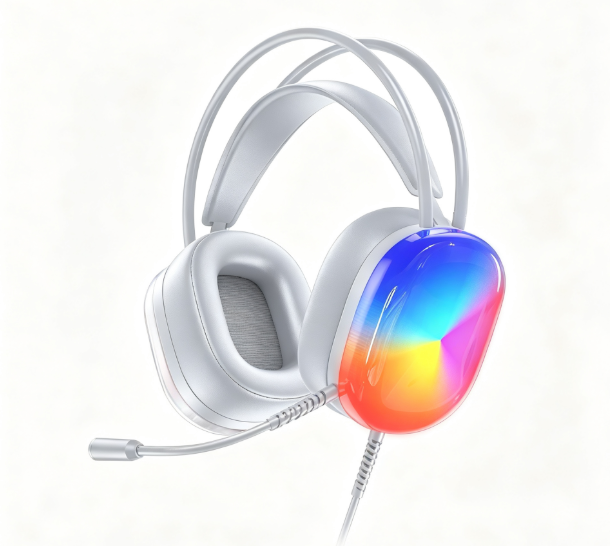 AWEI GM11 Wired Gaming Over‑Ear Headset, 50mm Driver 7.1 Surround Sound, USB & 3.5mm Jack,white
