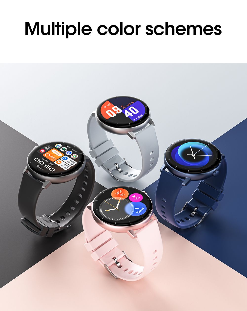 GTR4 Pro Bluetooth Call Smart Watch, Waterproof Fitness Tracker with Heart Rate Sleep Monitor for Android iOS，pink
