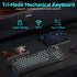Solakaka Ki99pro 3‑Mode RGB Mechanical Keyboard,  Gray‑Blue