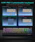 Solakaka Ki99pro 3‑Mode RGB Mechanical Keyboard,  Gradient-Gray
