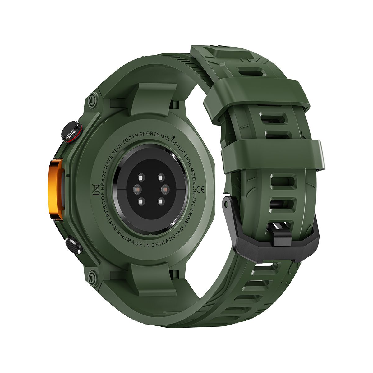 M-Rex4 Rugged GPS Smart Watch, 5ATM Waterproof, Heart Rate Monitor, Green