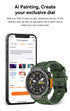 M-Rex4 Men Rugged GPS Smart Watch, 5ATM Waterproof Bluetooth Call Fitness Tracker Heart Rate Sleep Monitor，white