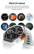 M-Rex4 Men Rugged GPS Smart Watch, 5ATM Waterproof Bluetooth Call Fitness Tracker Heart Rate Sleep Monitor，white