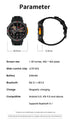 M-Rex4 Men Rugged GPS Smart Watch, 5ATM Waterproof Bluetooth Call Fitness Tracker Heart Rate Sleep Monitor，white