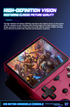 M9 Retro Handheld Game Console, 3.5-Inch Screen, RGB Joystick, Red Case