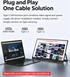 15.6" FHD 1080P Portable Monitor 240Hz 100% sRGB Wired USB-C HDMI External Travel Screen for Laptop Phone Game Consoles，black