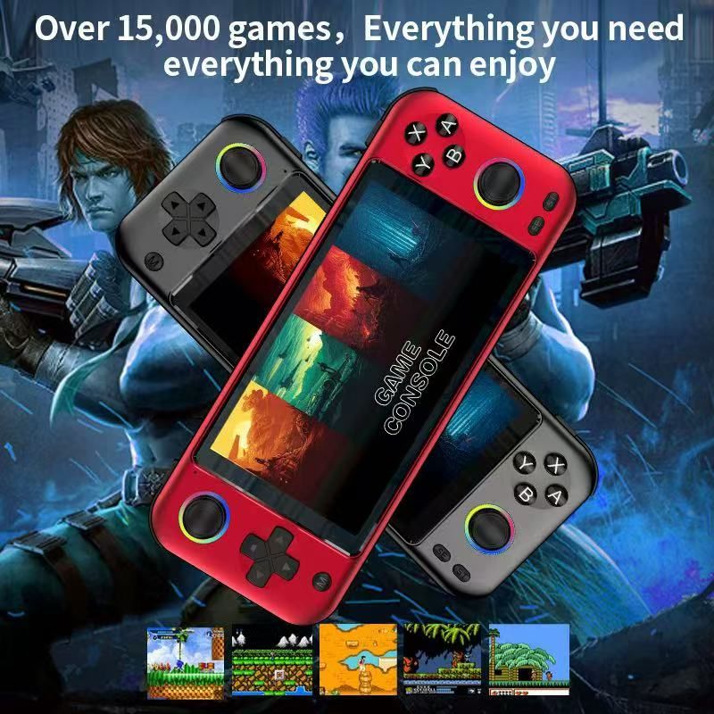 R900 Pocket Handheld Retro Game Console，red