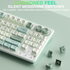 SOLAKAKA SK90 75% Compact Wireless Keyboard with Independent Number Pad，Green & White