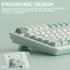 SOLAKAKA SK90 75% Compact Wireless Keyboard with Independent Number Pad，Green & White