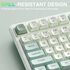 SOLAKAKA SK90 75% Compact Wireless Keyboard with Independent Number Pad，Green & White