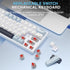 SOLAKAKA SK961 Tri-Mode Wireless RGB Backlit Mechanical Gaming Keyboard，white&blue