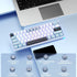 SOLAKAKA SK961 Tri-Mode Wireless RGB Backlit Mechanical Gaming Keyboard，white&blue