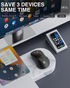 SM66 Dual Mode Wireless Gaming Mouse, Rechargeable RGB Ergonomic Mice with Adjustable DPI ,black