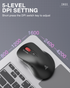 SM66 Dual Mode Wireless Gaming Mouse, Rechargeable RGB Ergonomic Mice with Adjustable DPI ,black