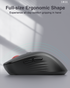 SM66 Dual Mode Wireless Gaming Mouse, Rechargeable RGB Ergonomic Mice with Adjustable DPI ,black