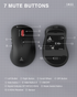 SM66 Dual Mode Wireless Gaming Mouse, Rechargeable RGB Ergonomic Mice with Adjustable DPI ,black
