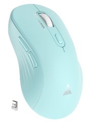 SM69 Dual Mode Wireless Gaming Mouse, Rechargeable RGB Ergonomic Mice with Adjustable DPI ,green