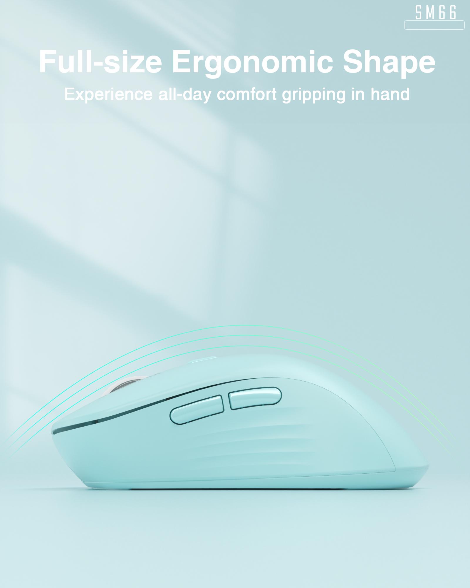 SM69 Dual Mode Wireless Gaming Mouse, Rechargeable RGB Ergonomic Mice with Adjustable DPI ,green