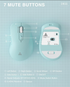 SM66 Dual Mode Wireless Gaming Mouse, Rechargeable RGB Ergonomic Mice with Adjustable DPI ,green