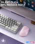 SM66 Dual Mode Wireless Gaming Mouse, Rechargeable RGB Ergonomic Mice with Adjustable DPI ,pink