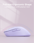SM66 Dual Mode Wireless Gaming Mouse, Rechargeable RGB Ergonomic Mice with Adjustable DPI ,purple