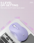 SM66 Dual Mode Wireless Gaming Mouse, Rechargeable RGB Ergonomic Mice with Adjustable DPI ,purple